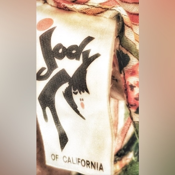 VINTAGE 70s Jody T of CA Maxi Dress Green and pink Size 9 (w) - Picture 5 of 6